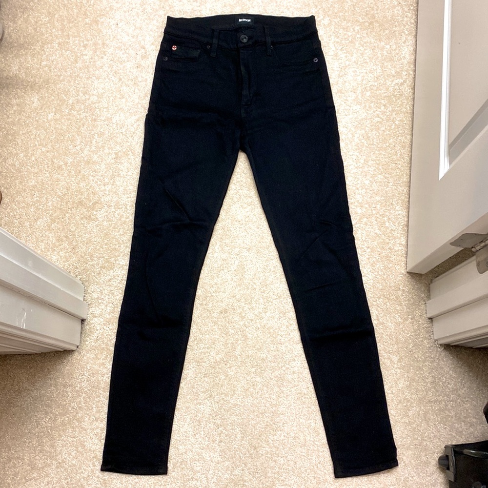 Hudson Barbara High Waist Skinny Jeans in black, Size 27